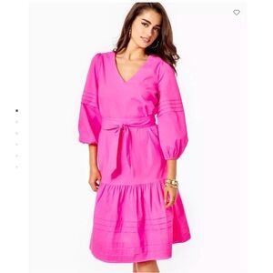 Lilly Pulitzer Laylee Knee Length Dress in Plumeria Pink